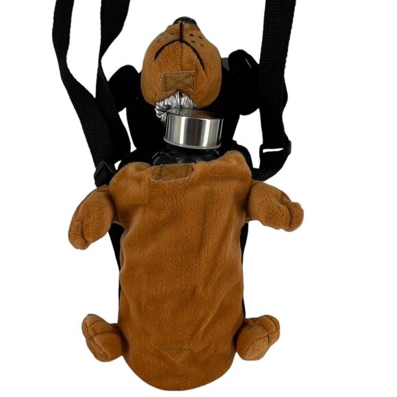 Dachshund Dog Plush Kids Crossbody Drink Water Bottle Holder Carrier Sling 12" - Picture 3 of 7